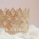 Small Windsor cake topper, Tall Lace crown, "Windsor" crown photography prop, princess party,  gold crown, birthday party decoration