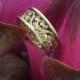 Wedding Band, Carved Gold Band, Mahawan Ring in 18k Gold, Original Heart of Water Jewels Design (Made to Order)