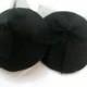 ROSIE Black satin and tulle Bows Nipple pasties - bridal accessories