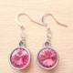 Rose Rivoli Earrings - Swarovski Earrings - Silver Dangle Earrings - Rivoli Jewelry - October Birthstone