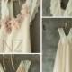 2016 Mesh Junior Bridesmaid Dress with Peach Chiffon Flower, Long Flower Girl Dress Lace Strap Floor Length (HK112)