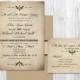 Printable elegant scroll WEDDING INVITATIONS - Vintage wedding set