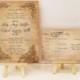 Vintage Wedding Invitations - Antique vintage invitations scroll design - Wedding Invitations Vintage effect {Brownsville design}
