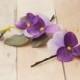 Purple flower clips, hair pins, floral bobby pins, woodland hair pins, wedding accessories - Pansy