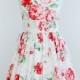 Custom made bridesmaid dress, cotton dress, floral dress, vintage inspired dress