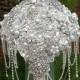 CRYSTAL BROOCH BOUQUET , Deposit, Custom Silver Jeweled Bridal Brooch Wedding Bouquet, Brooch Bouquet, Crystal Bouquet, Deposit Only