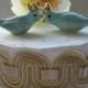 Wedding Cake Topper Birds With Crowns in Pale Light Blue Vintage Ceramic Home Decor Bird Gift Something Blue
