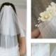 Bachelorette Veil Bridal Shower Veil Party Accessory Headband Veil Flower Bride Party Rustic Wedding