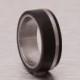 titanium ebony ring // wood wedding bands // mens wedding ring // her engagement // unique ring