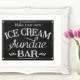 INSTANT DOWNLOAD Printable Chalkboard Ice Cream Sundae Bar Sign