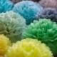 21 mixed size tissue paper Pompoms set - pick your colors - fullest pompoms