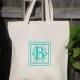 Wedding Welcome Tote -Bridesmaid Bag - Flower Girl  - Monogram Initials -A to Z