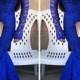 PD16095 Elegant royal blue long sleeved lace sheath prom evening dress