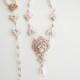 Wedding Necklace Bridal Jewelry Rose Gold Backdrop Necklace Rose Gold Jewelry Wedding Jewelry EVIE Back Drop Necklace