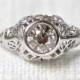1920s 18k Gold 1.10 Carat Diamond Engagement Ring