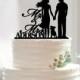 Wedding cake topper with dog, mr mrs last name cake topper,wedding cake topper silhouette,wedding cake topper with dog,rustic cake topper
