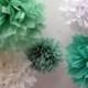 Minty Fresh ... 5 Poms // Easter // Spring // Wedding // Party //