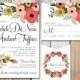 Peony Floral Wedding Stationery Package with Rustic Charm (DIY PRINTABLE DOWNLOADS)