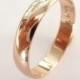Rose gold wedding band women and men wedding ring 4mm wide shiny