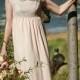 Dusty pink, sand silk chiffon,viscose, lace bridal gown, maternity wedding dress empire cut- made by your measurments