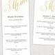 Menu template gold wedding menu DIY wedding menu template "Parfumerie" 5x7 and tea length digital printable menu YOU EDIT instant download
