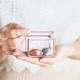 NEW! Mini Glass Box / Lidded Glass Ring Bearer Box / Copper Wedding Ring Box / Summer Wedding / Copper Jewelry Box / Ring Pillow Alternative