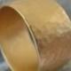 Wedding Band - Gold Wedding Ring - Gold Band - Gold Hammered Ring - Hammered Wedding Band - 14k Yellow Gold Flat Hammered Band