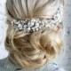 Pearls Bridal headpiece - Crystal Bridal headpiece - Pearl Bridal hair comb - Wedding headpiece - Jeweled headpiece