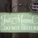 Just Married Do Not Disturb Wedding Sign, just married sign, do not disturb sign, wedding sign, honeymoon gift,  wedding decor, rustic