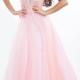 Sleeveless Appliques Pink Tulle Straps Floor Length