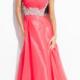 Open Back Fuchsia Straps Crystals Blue Purple Sleeveless Chiffon Ruched Floor Length