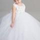 Flower girl dress - Tulle flower girl dress - White Dress - Tulle dress-Infant/Toddler - Pageant dress - Princess dress -White flower dress