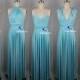 Bridesmaid Dress Infinity Dress Light Baby Mint Blue Floor Length Wrap Convertible Dress Wedding Dress