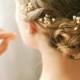 Bridal pearl bobby pins, wedding hairpins, bridal bobby pins, updo hair pins, set of 3 - style 140