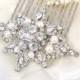 Vintage Romance - Vintage style Clear  Rhinestone and Freshwater Pearl Bridal Comb