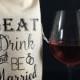 Eat Drink & Be Married Personalized Wine Bag, Table Centerpiece, Canvas Wine Bag, Wedding Decor, Wedding Wine Bag, Linen Wine Bag