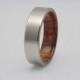 Koa wood and Titanium ring, Titanium wedding band