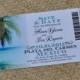Boarding Pass Invitation or Save the Date Design Fee (Tropical Paradise Beach Design)