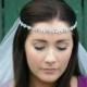 Bachelorette veil - Hen Party Veil - classy unique vintage flower boho / stylish headband bridesmaid bride wedding