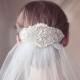 Pearl and Crystal Bridal Headpiece, Rhinestone Hair Comb, Pearl, Crystal Bridal Hair Accesories, Silver Wedding Hair Piece - Style 309