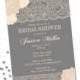 Lace Bridal Shower Invitation - Flowers And Lace - Neutrals - Grey And Cream - Classic Layout - Printable