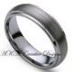 Mens Tungsten Band, 6mm Tungsten Wedding Band, Brushed, Dome Classic,Brushed Polish,Mens Wedding Band