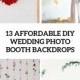 13 DIY Wedding Photo Booth Backdrops That Are Fun And Affordable - Weddingomania