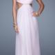 Ruched Straps Blue Open Back Floor Length Chiffon Sleeveless Pink