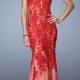 Straps Red Navy Sweep Train Appliques Open Back Ruched Tulle Sheath
