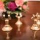 Set of 12 Gold Table Number Holders