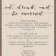 Printable Wedding Menu Dinner Card - the Bailey Collection