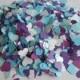 Over 2000 Mini Confetti Hearts. Shades of Purple, Turquoise, & Teal Blue. Weddings, Showers, Decorations. ANY COLOR Available.
