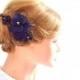 Bridal hair comb Floral headpiece in navy Bridesmaid headpiece Hair comb Wedding hair accessories Bridesmaid hair accessories