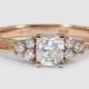 14K Rose Gold Adorned Trio Diamond Ring
